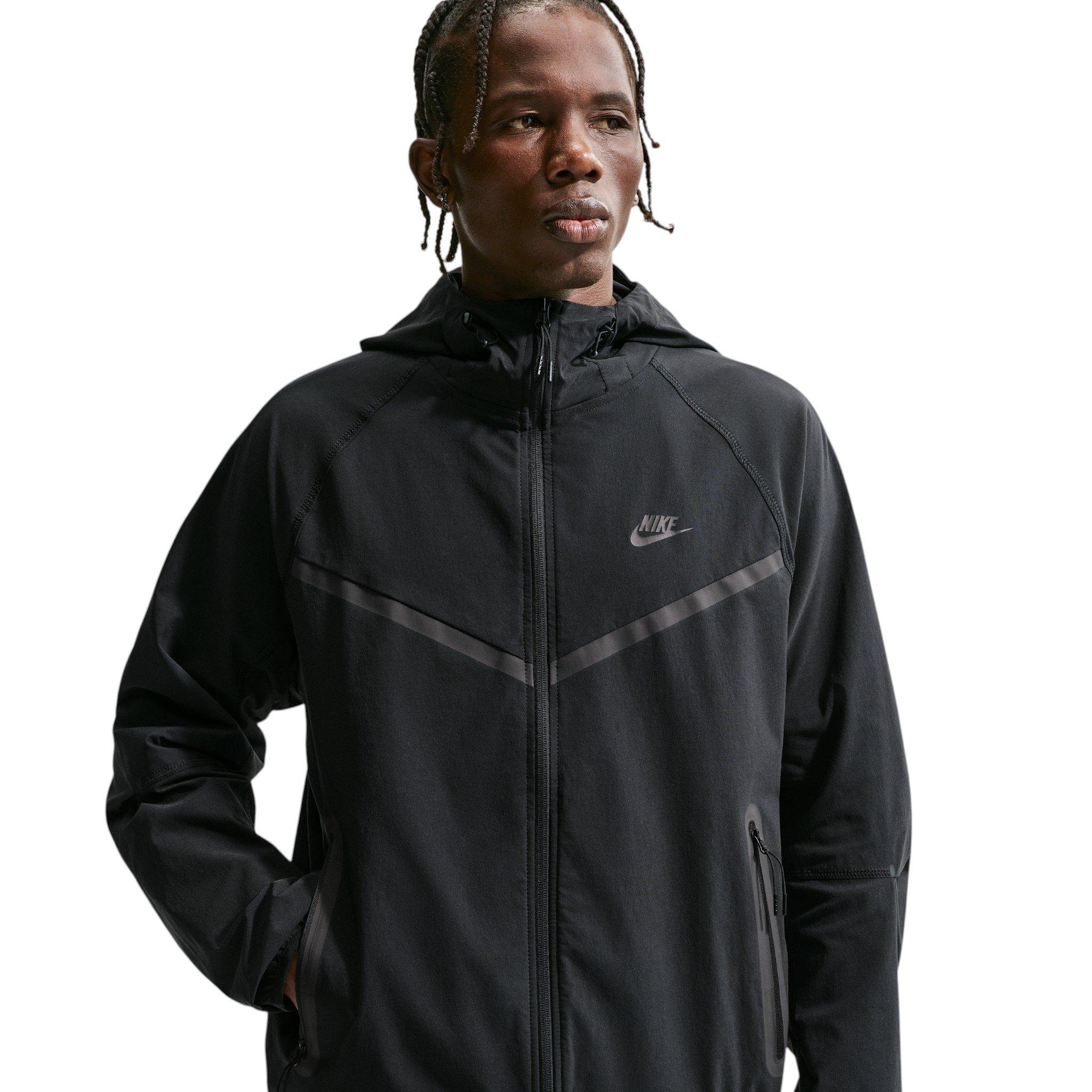 Nike Men's Tech Dri-FIT Woven Full-Zip Windrunner Jacket - BLACK